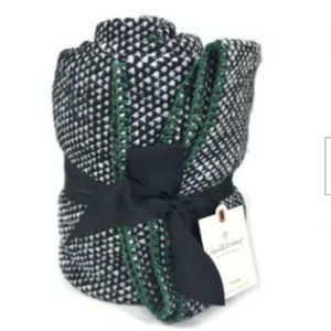 NWT Hearth and Hand with Magnolia Green Black Woven Throw Blanket 50x60"--Cozy!